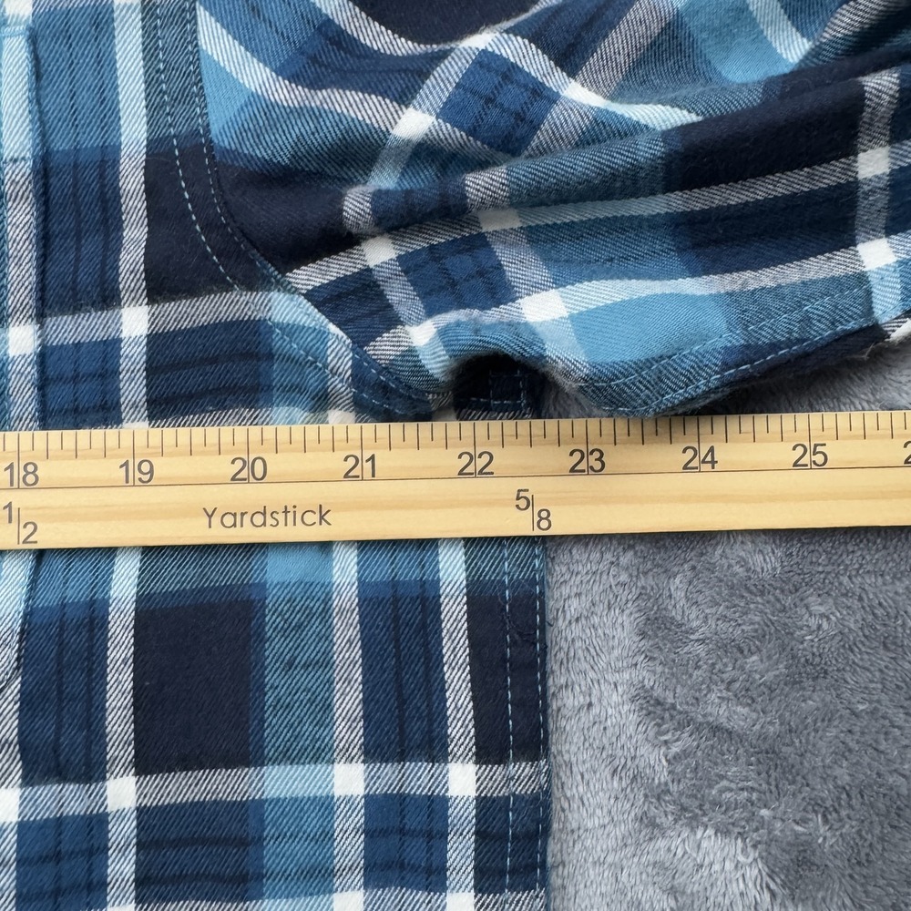 The North Face Button Down Shirt Mens XL Blue Plaid Long Sleeve Cotton NF0A5A8J - Picture 6 of 11